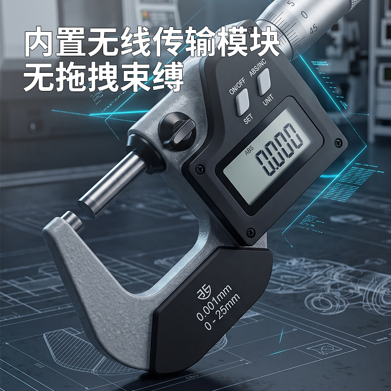 内置无线传输电子外径千分尺
